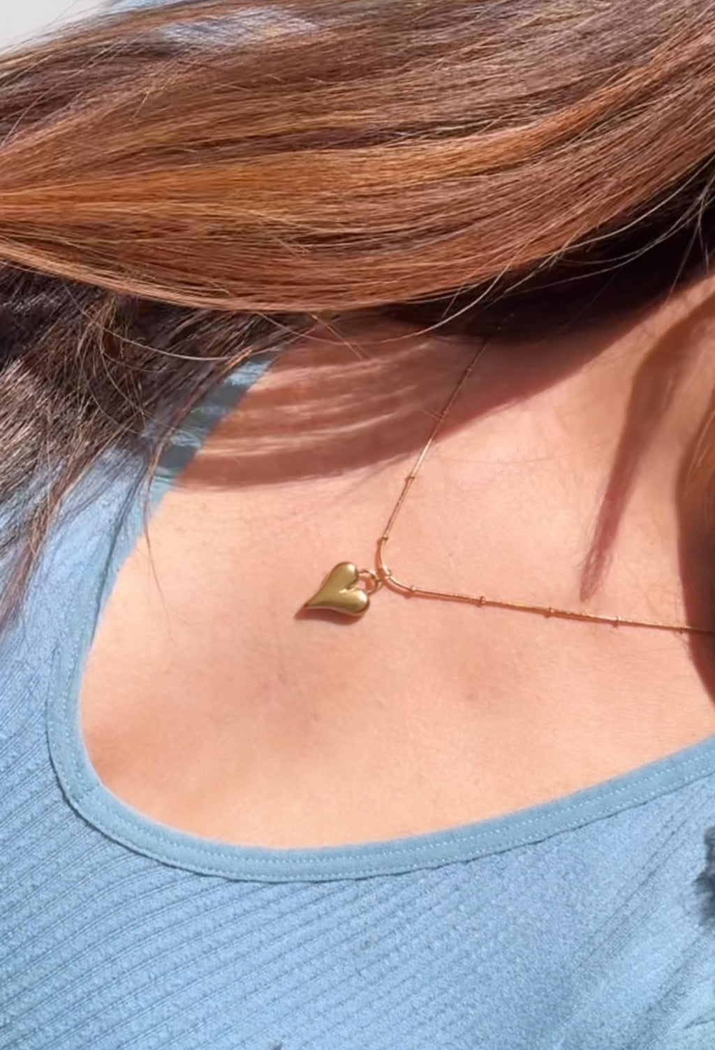 Elegant Gold Heart Pendant Necklace