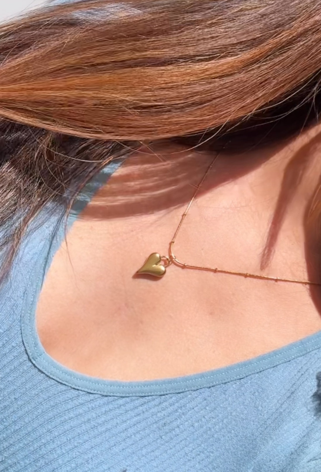 Elegant Gold Heart Pendant Necklace